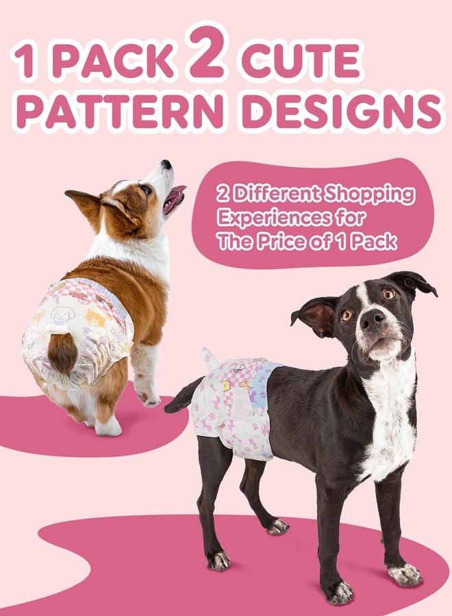 دونو حفاضات دونو للكلاب الإناث من السلالات الكبيرة - 48 قطعة، حفاضات دورة شهرية للكلاب الإناث للاستخدام مرة واحدة مع مؤشر للبلل، حفاضات فائقة الامتصاص للكلاب الصغيرة والمتوسطة والكبيرة - Image 3